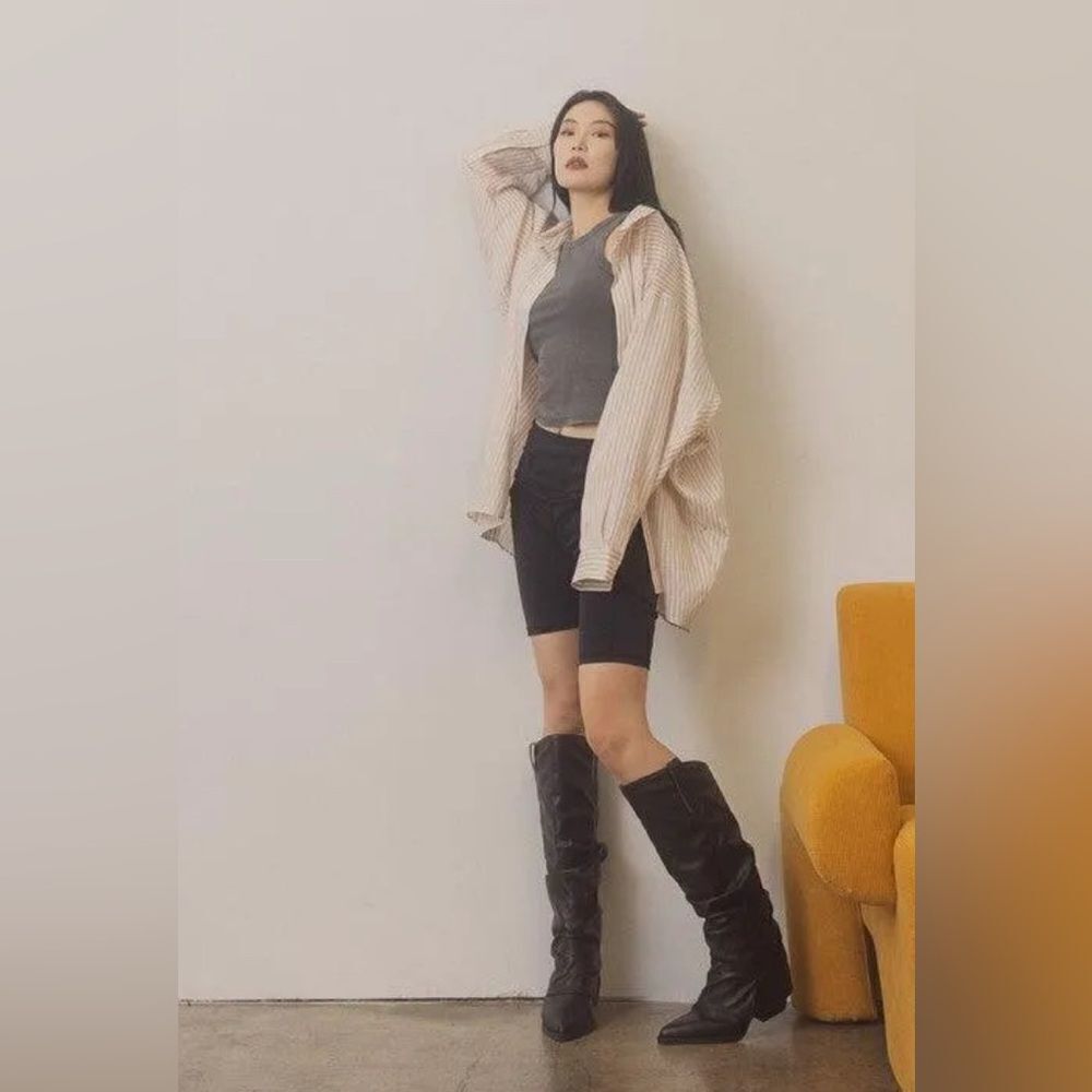 THEA FOLD OVER SLIT JEAN BOOTS